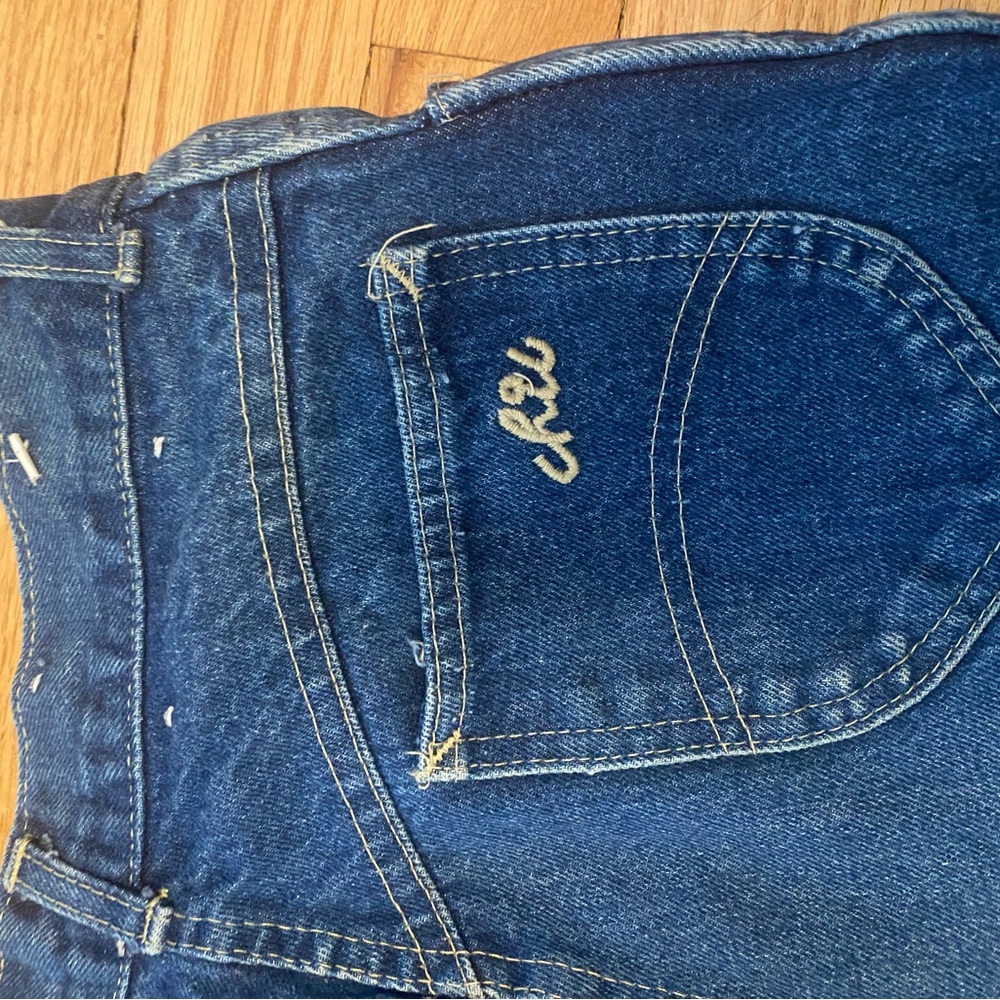 Vintage Chic Classic Blue Denim Jeans